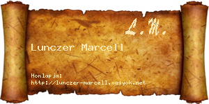 Lunczer Marcell névjegykártya
